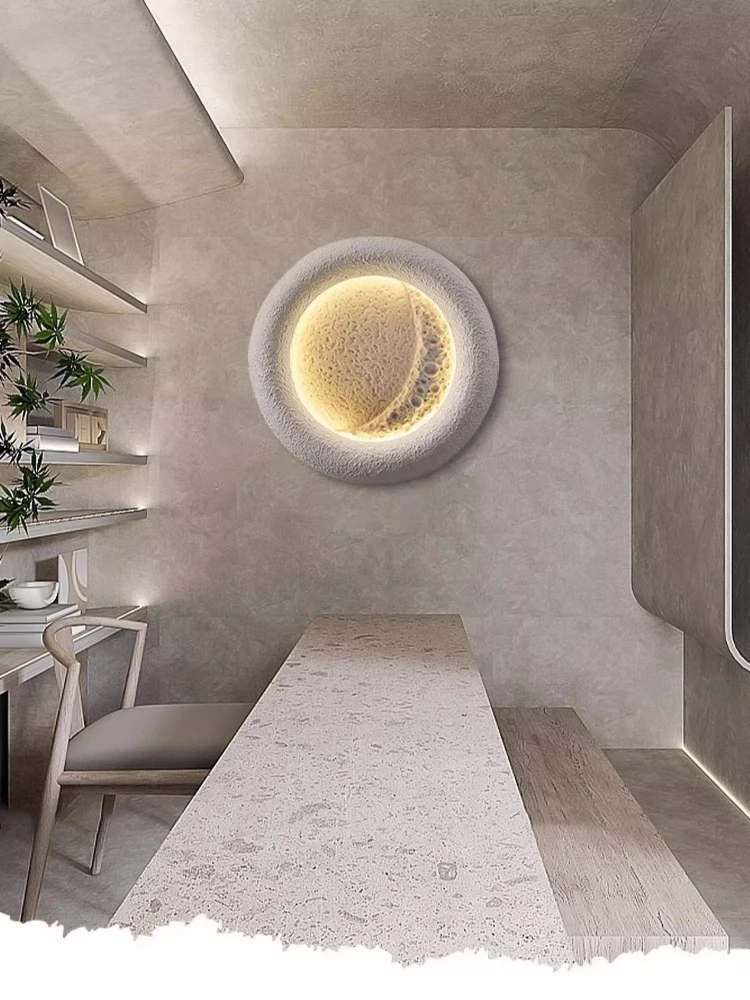 Light French style bedroom ceiling light Wabi Sabi style medieval moon outdoor waterproof wall lamp