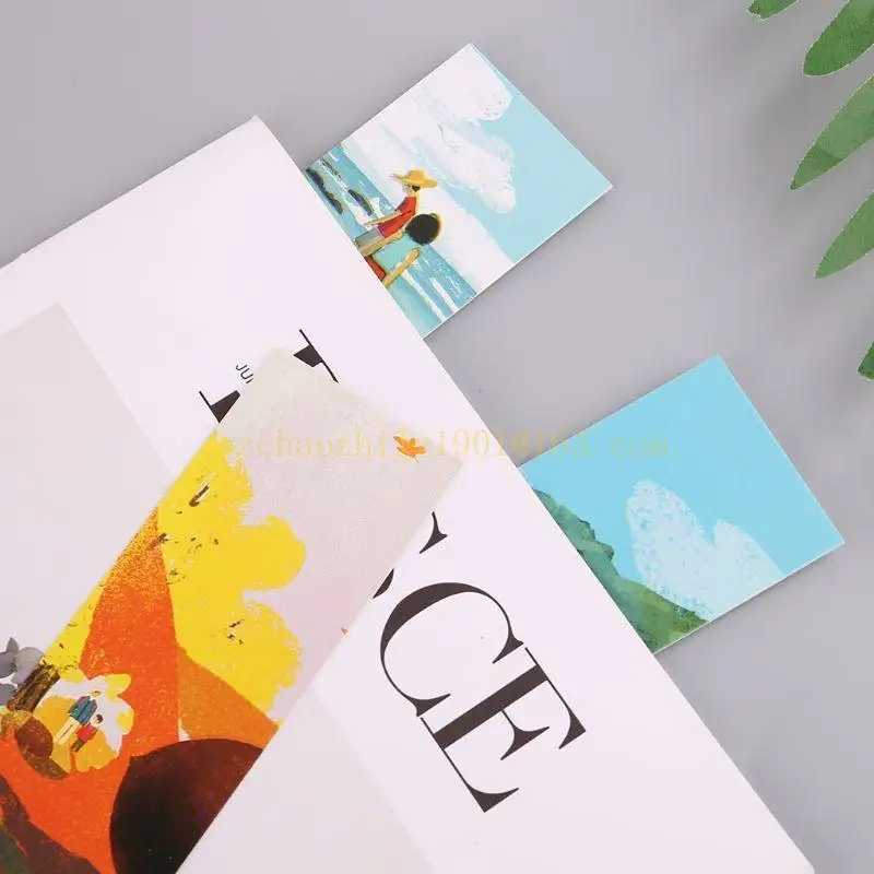 62ka 30pcs Зимние сонаты закладки бумаги бумажные страницы заметки