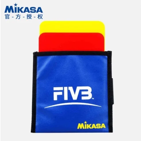 Mikasa Red and Yellow Card Volleyball Referee Basketball Football Training Match Equipment FIBB Red and Yellow Cards