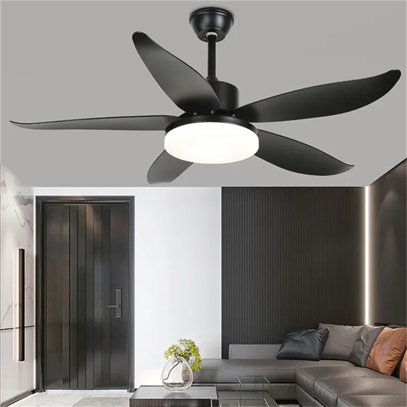 TEMAR Modern Fan Light Luxury Living Room Restaurant Bedroom Study LED Ceiling Fan Light Remote Electric Fan Light