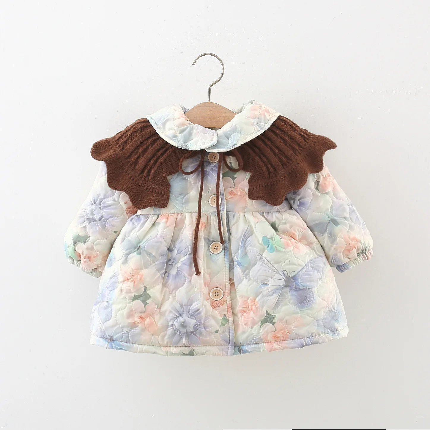 Winter New Color Dyed Children\'S Long Sleeved Clothes, Fashionable Korean Style Baby Girl Coat (9 Months -3 Years Old)