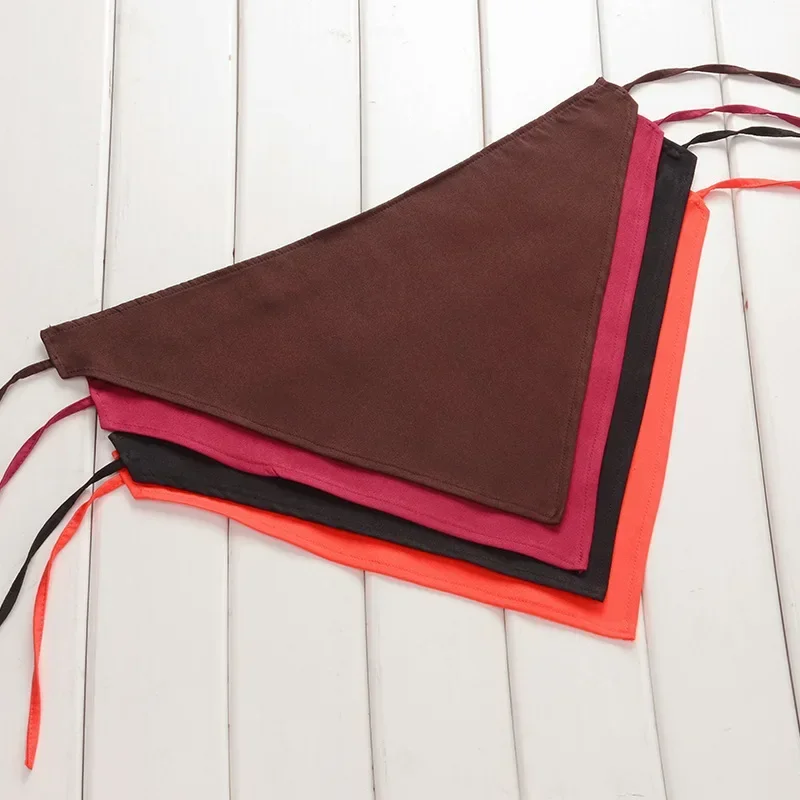 ミルクティーショップウェイター作業帽子レストランケータリングキッチンシェフ帽子ベーカリーレースアップクッキングキャップカフェショップ三角スカーフキャップ