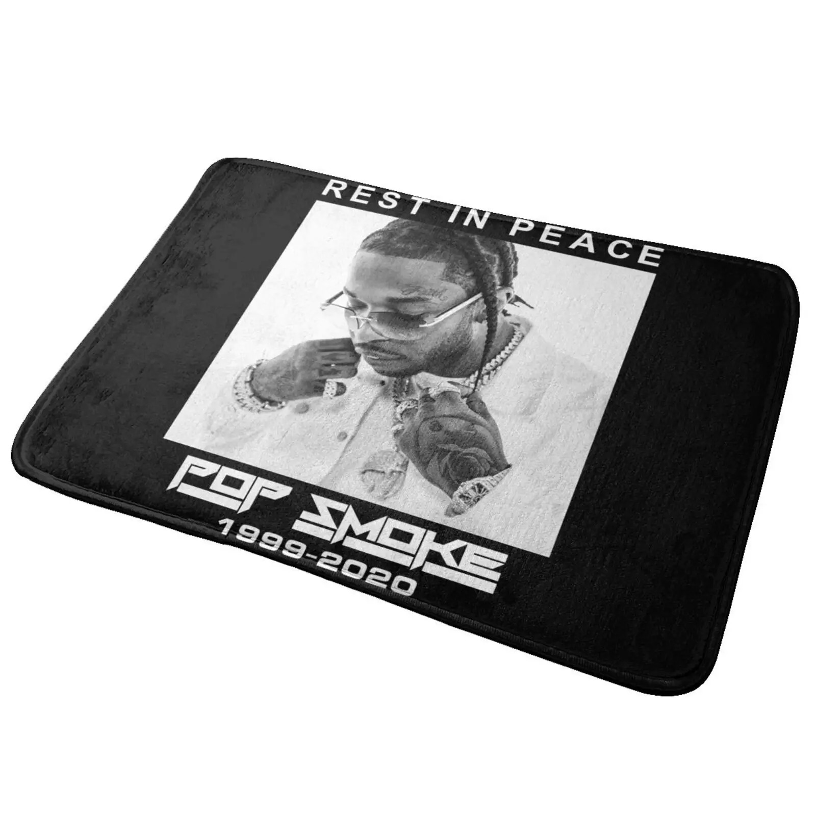 Pop Smoke Rapper Mat Rug Carpet Casual Bathroom Door Mat Kitchen Mat