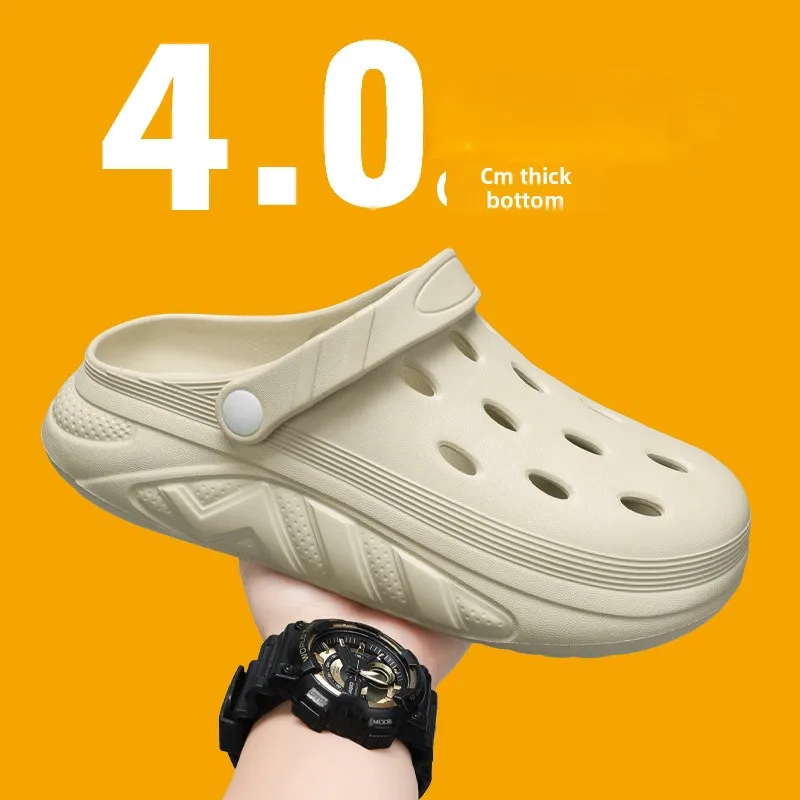 

Garden Shoes Men 2025 New Sports Driving Baoti Beach Sandals Summer Wear Non-slip Soft Slippers