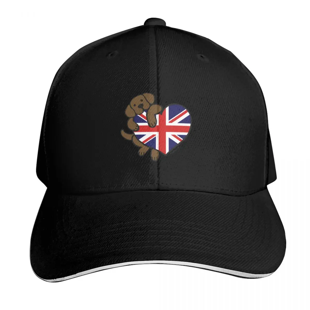 Gorra de béisbol Union Jack British Heart Chocolate Labrador, gorro de invierno de Anime, gorra militar, sombreros para hombre y mujer