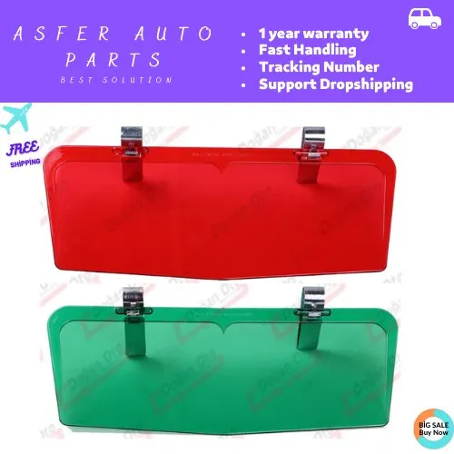 Universal Interior Sun Visor 320mm-125mm Green High quality Mica 2 Pcs Set Car Accessories