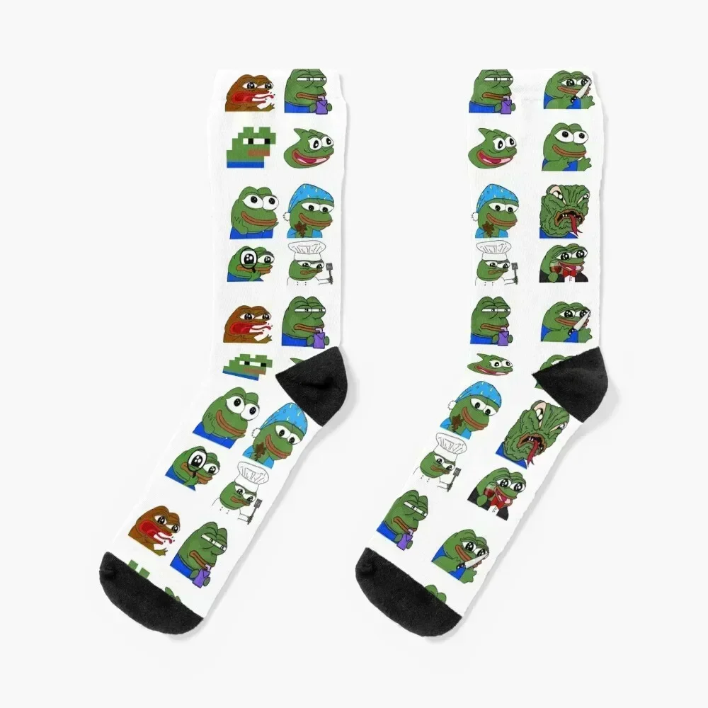 

pepe peepo variety set (12 pepes edition) Socks cool professional running bright garter Socks Man Women's