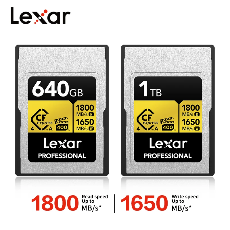 Original Lexar CFexpress Type A VPG400 Flash Storage Card CFe A 256GB 512GB 640GB 1TB Memory Card Read 900MB/s For 8K RAW Video