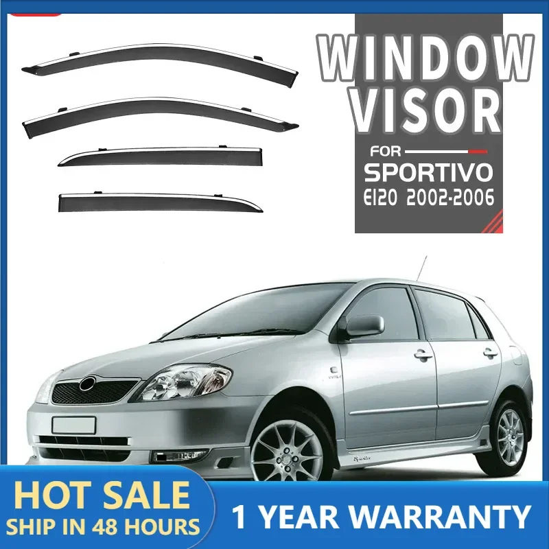 Para Toyota Corolla Sportivo 2002-2006 visera de ventana de coche toldo refugios parabrisas ventana lateral lluvia parasol accesorios para automóviles