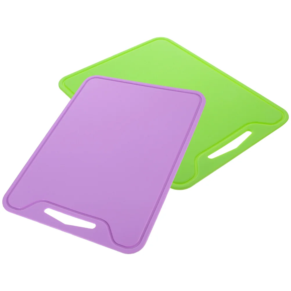 

2Pcs Washable Silicone Cutting Board Foldable Kitchen Chopping Board for Meat Fruit Vegetable Non Slip Food Prep Tool