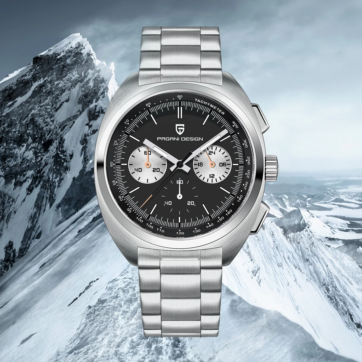 PAGANI DESIGN Men's Watches Retro Panda Dial Quartz Watch Men Japan VK63 Chronograph Sapphire Glass Wrist Watch Men 2026 New