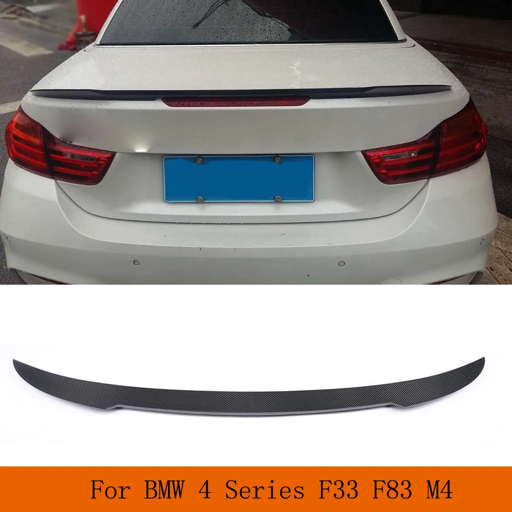 

Car Rear Trunk Spoiler Boot Lip Carbon Fiber Wing for BMW 4Series F83 M4 F33 428i 430i 435i 440i Convertible 2-Door 2014 - 2018