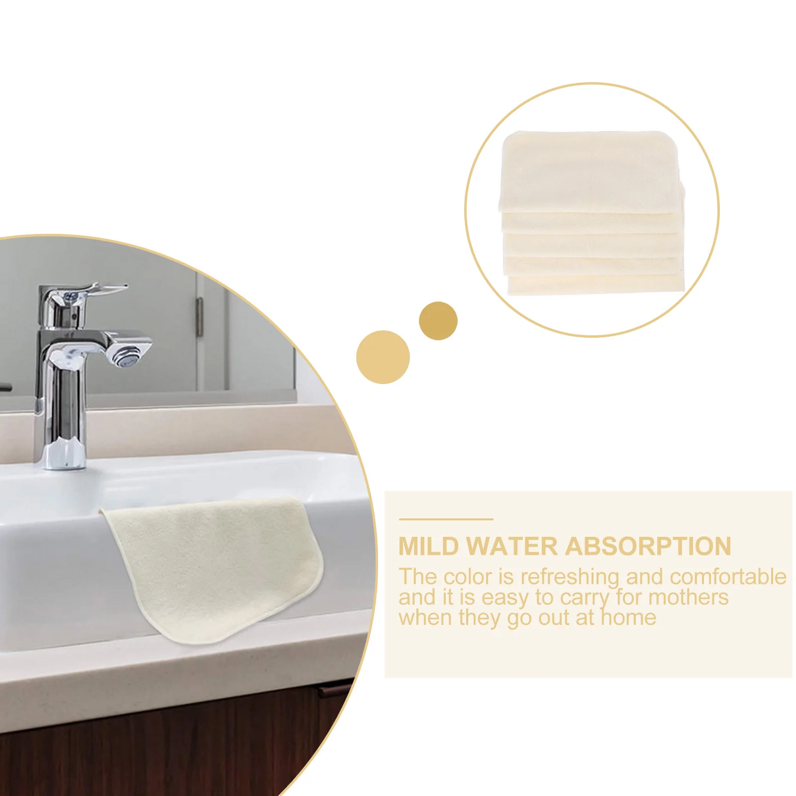 

5Pcs Baby Saliva Towel Absorbent Washable Handkerchief for Infant Toddler Teething Drool Wipes Saliva Wipes