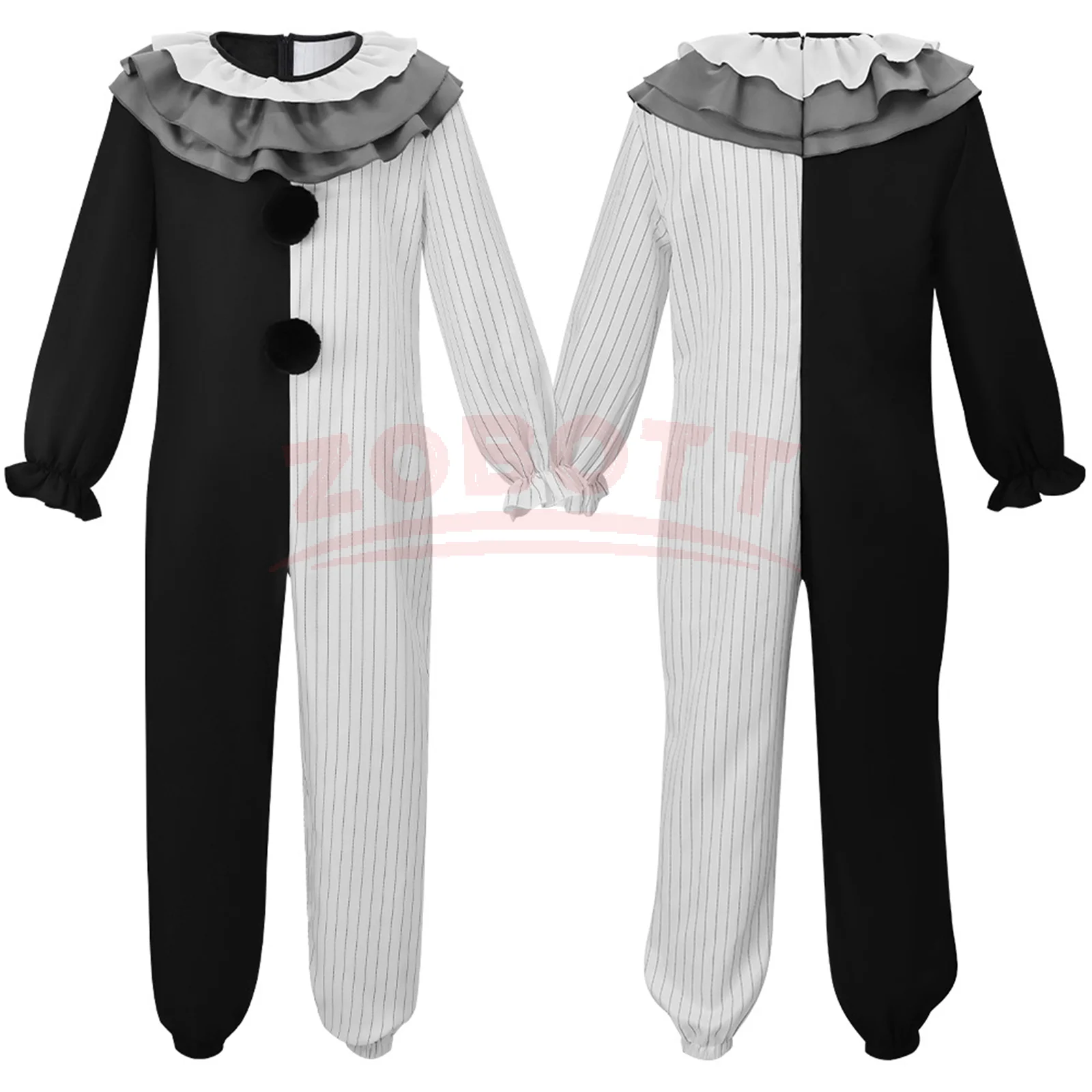 Art The Clown Cosplay  Costume Terriferr 3 Costume Killer Clown Jumpsuits Halloween Carnival Party Horror Costume view 2