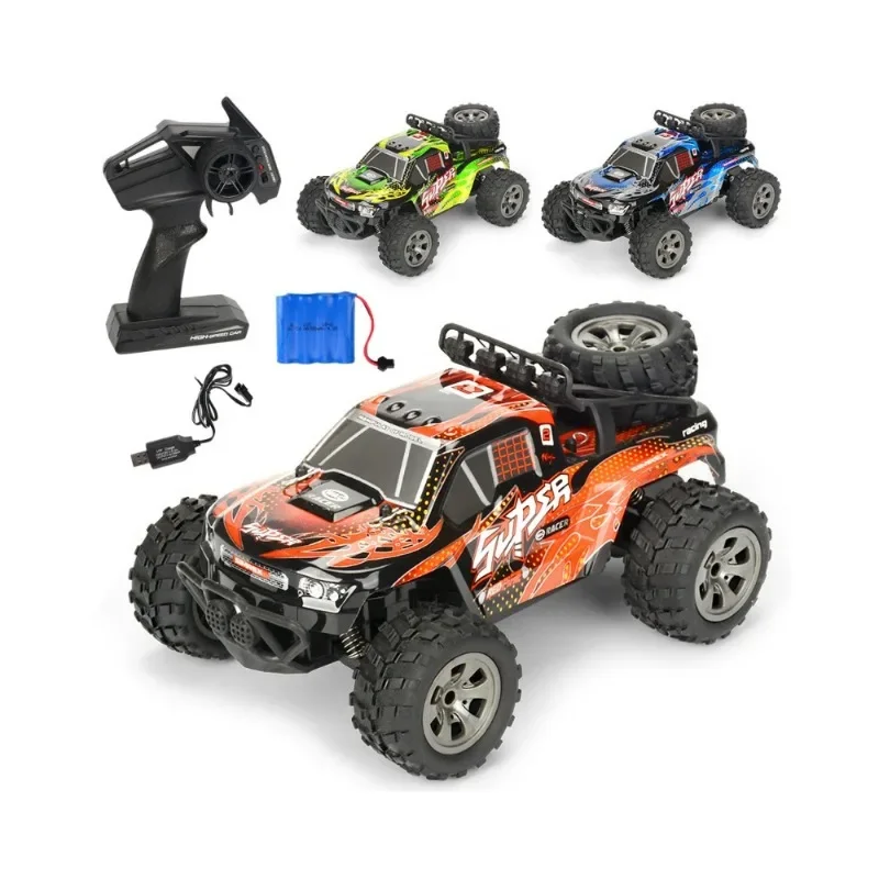 

20km/h Large Scale 1:18 Rechargeable 2.4G Wireless Remote Control Car Four-channel Off-road Climbing Car Kid's Toys Gift Box