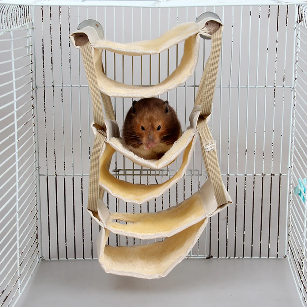 

Hammock Hanging Bed Small Animal Warm Bed House Cage Nest for Hamster Chinchilla Rat Gerbil (Yellow)