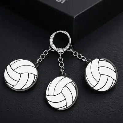 

20pcs Pvc Keychain Mini Volleyball Pendant Compact Bag Charm Sports Theme Key Ring For Backpacks Hanging Decor Team Sports Gift
