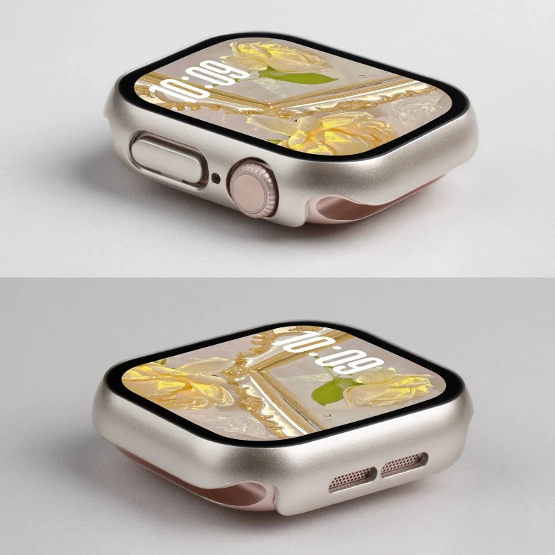 Tempered Glass+Case For Apple Watch 38-40mm 41mm 42mm 44mm 45mm 46mm Screen Protector Protective Cover iWatch 11 10 8 7 9 6 SE 5