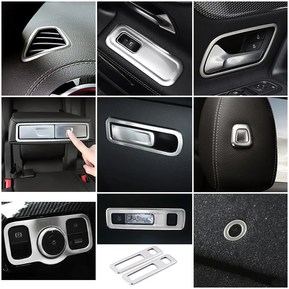 For Mercedes Benz A Class W177 V177 A180 A200 A250 2022 Car Styling Center Console Part Modify Frame Cover Trim Decorate Sticker