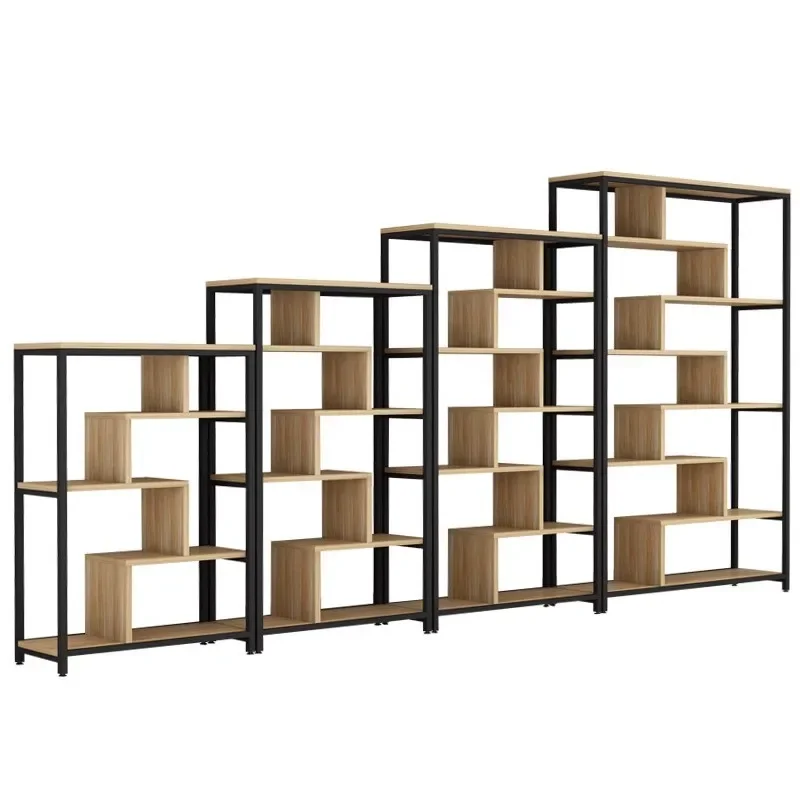Partition shelf Bookshelf Floor-to-ceiling flower stand Internet celebrity living room Wrought iron office Decorative