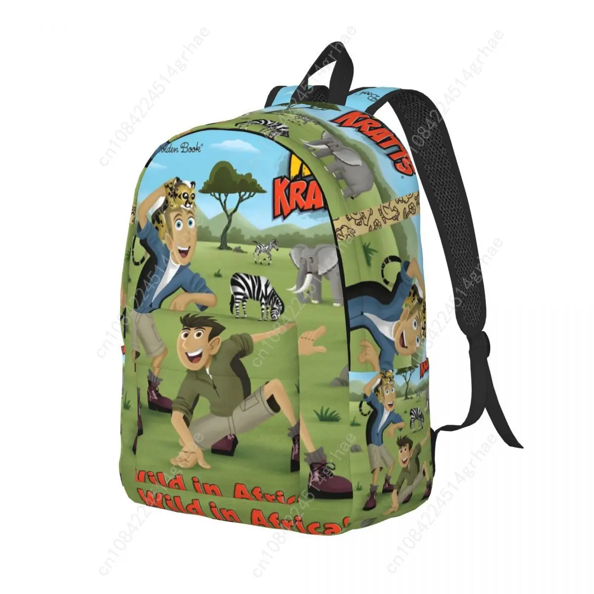 Wild Kratts Anime (2) Backpack for Men Women Cool Student Work Daypack Laptop Computer Canvas Bags Sports
