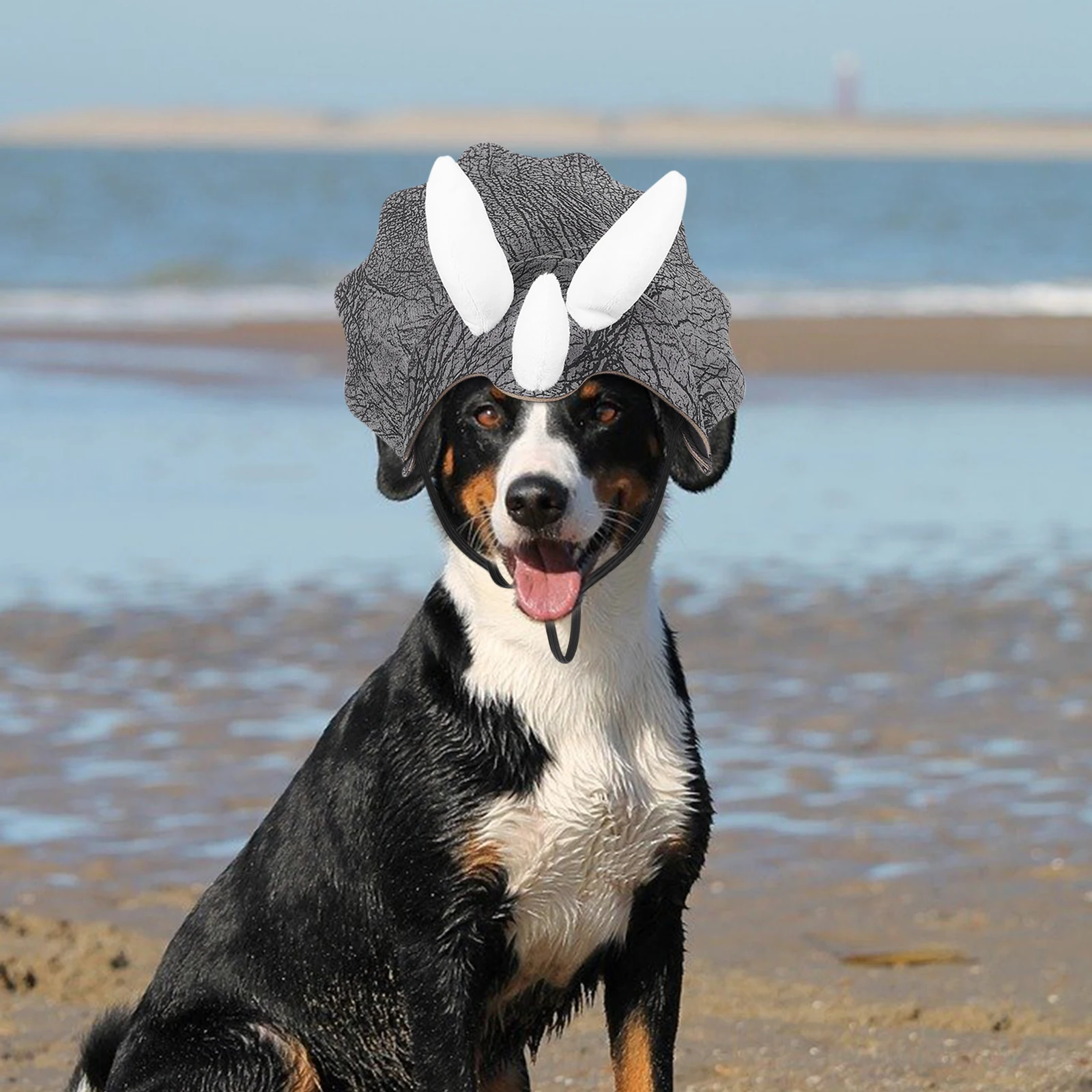 

Adjustable Dinosaur Hat For Dogs Pet Cosplay Headgear Triceratops Cap Small Dog Hat Stretchable Comfortable Summer Spring