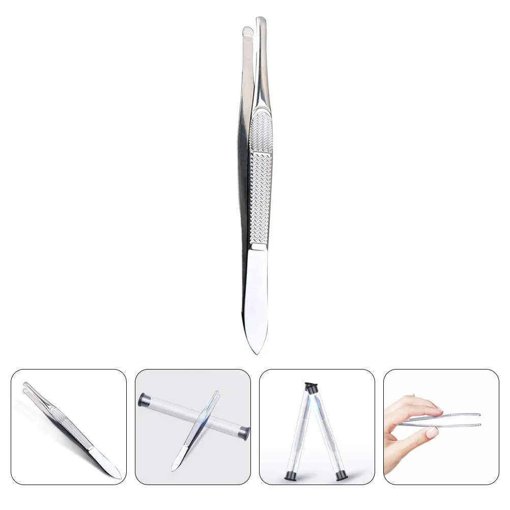 

3 Pcs Eyebrow Clip Artifact Hair Removal Tweezers for Women Facial Round Head Professional