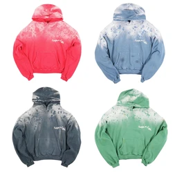 Tie-dyed Vintage Washed RRR123 Hooded Men Women Best Quality RRR 123 Letter Printing Pullovers Hooded