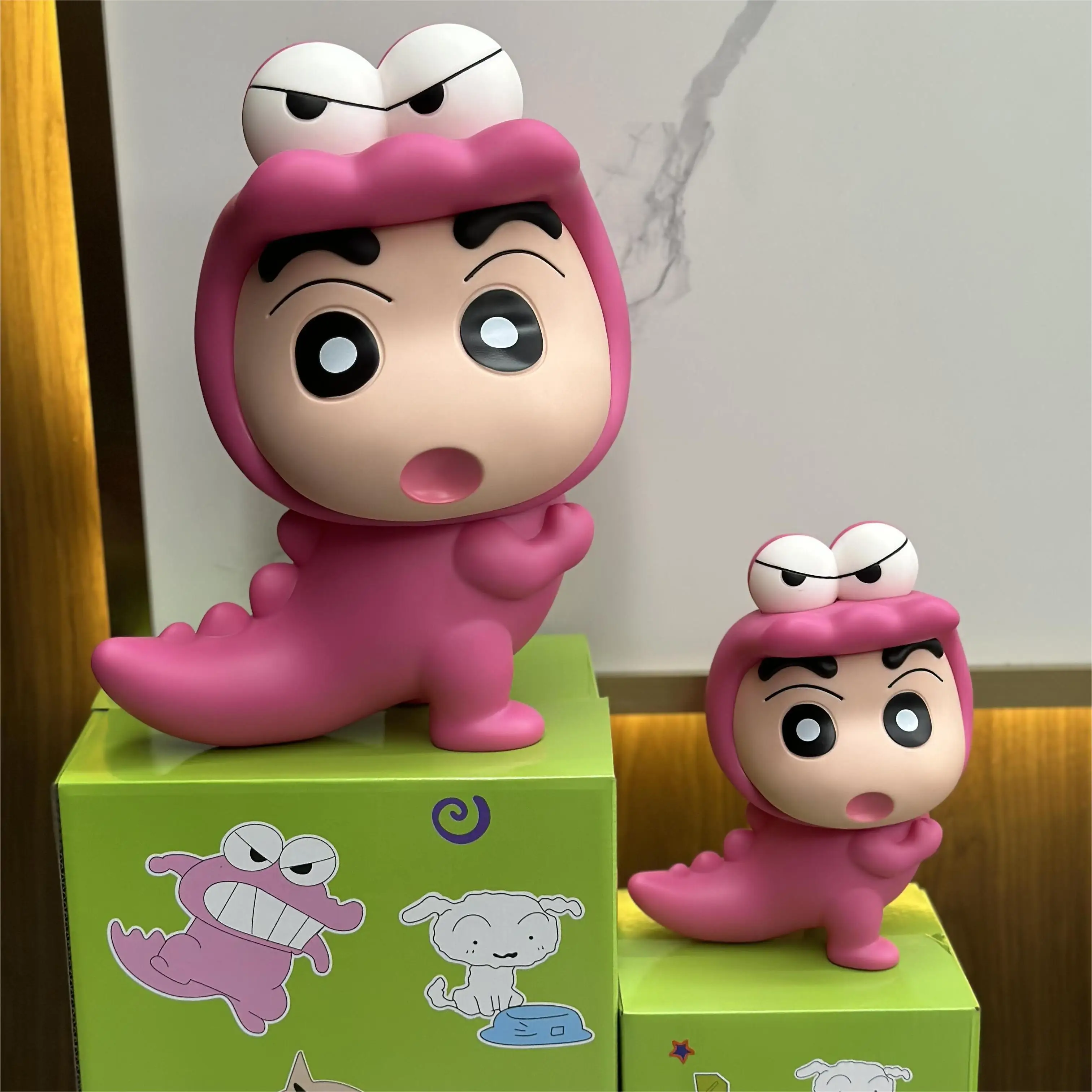 Crayon shin-chan anime kawaii figura waniyama sancosplay shinchan figuras grande ornamento de vinil brinquedo crianças presente figuras modelo pvc