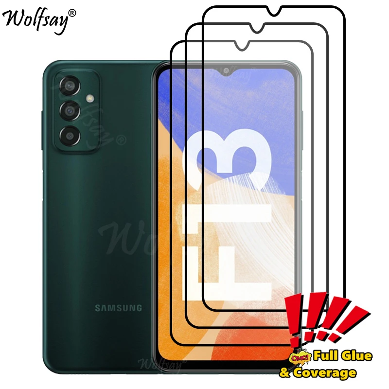 Full Cover Screen Protector For Samsung Galaxy F13 Tempered Glass For Samsung F13 Glass For Samsung Galaxy F13 SM-E135F 6.6 inch