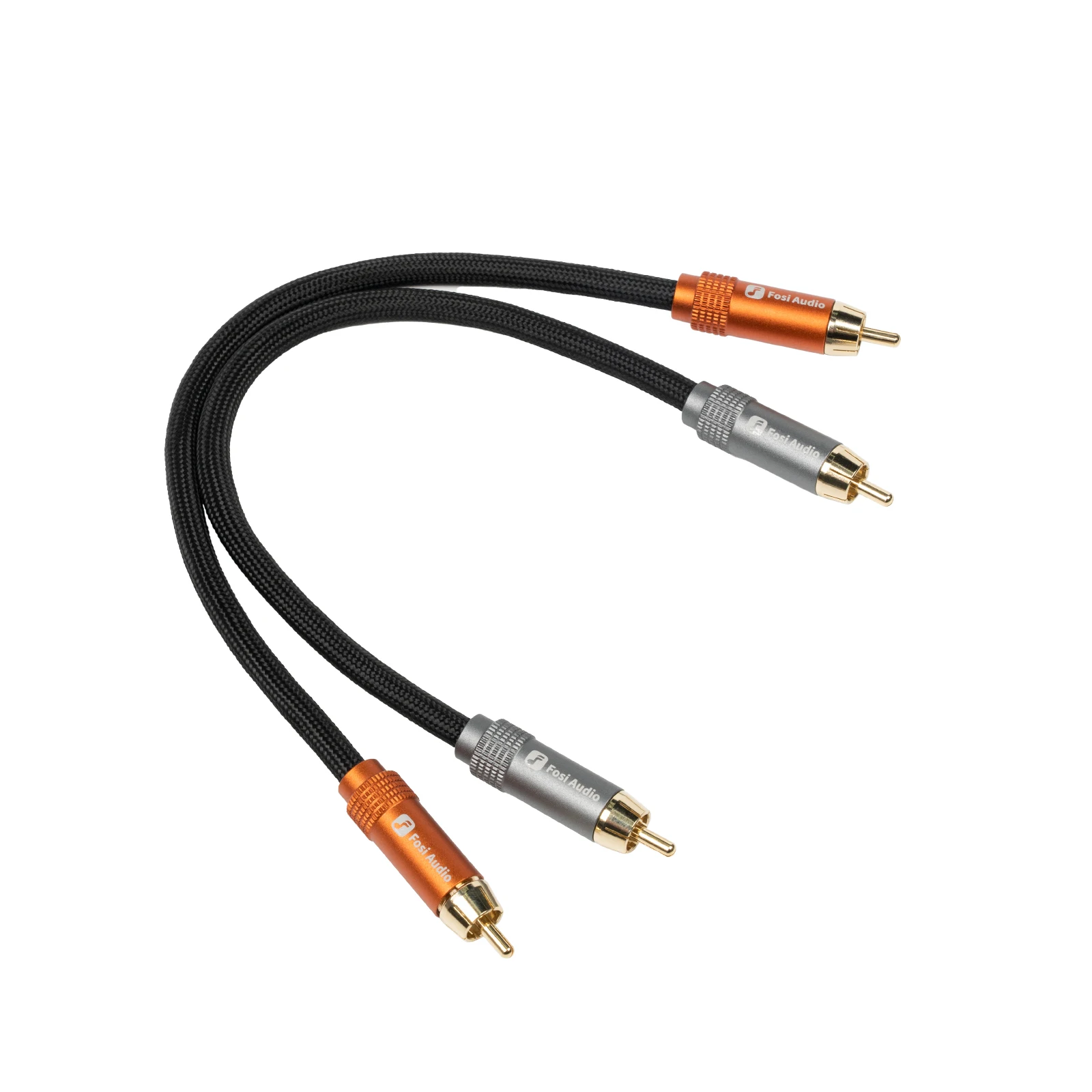 Nylon geflochtenes Hi-Fi-Lautsprecherkabel der Marke Fosi Audio mit vergoldeten Bananenspitzenstopfen – 1,8 m x 2/0,3 m x 2