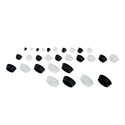 50Pcs Black/White Round Plastic Blanking End Caps Furniture Screw Hole Cover Tube Pipe Inserts Plug Bung 5mm 6 7 8 9 10 to 32mm