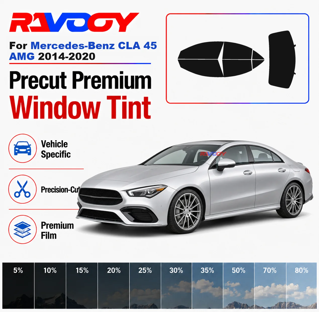 premium-precut-window-tint-kit-front-rear-windows-rear-windshield-for-mercedes-benz-cla-45-amg-2014-2020-nano-ceramic-film