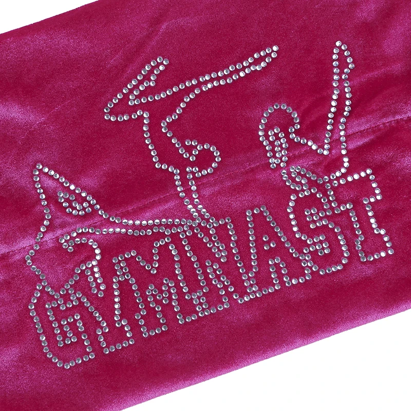 Bar Bag RG Professional Protective Velvet Fabric Artistic Gymnastics Accessories Letter Shiny Rhinestone