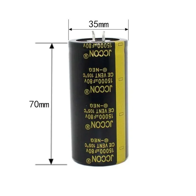 80v15000uf JCCON القرن الألومنيوم كهربائيا مكثف حجم 35*70 الصوت مكبر للصوت الصوت