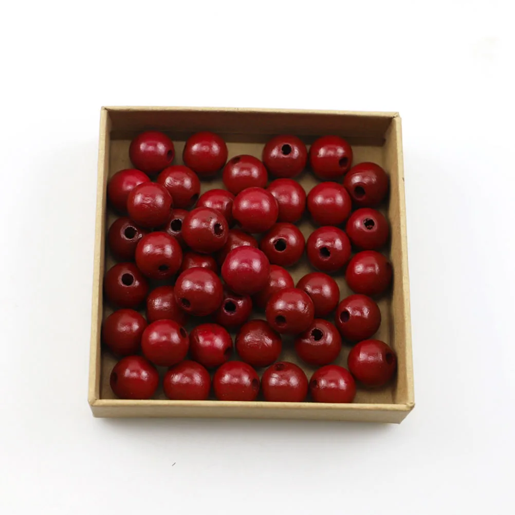 

Large Hole Solid Wood Beads Supplies Jewelry Making Smooth Surface DIY Bracelets Necklace Wooden Bead s Crafts