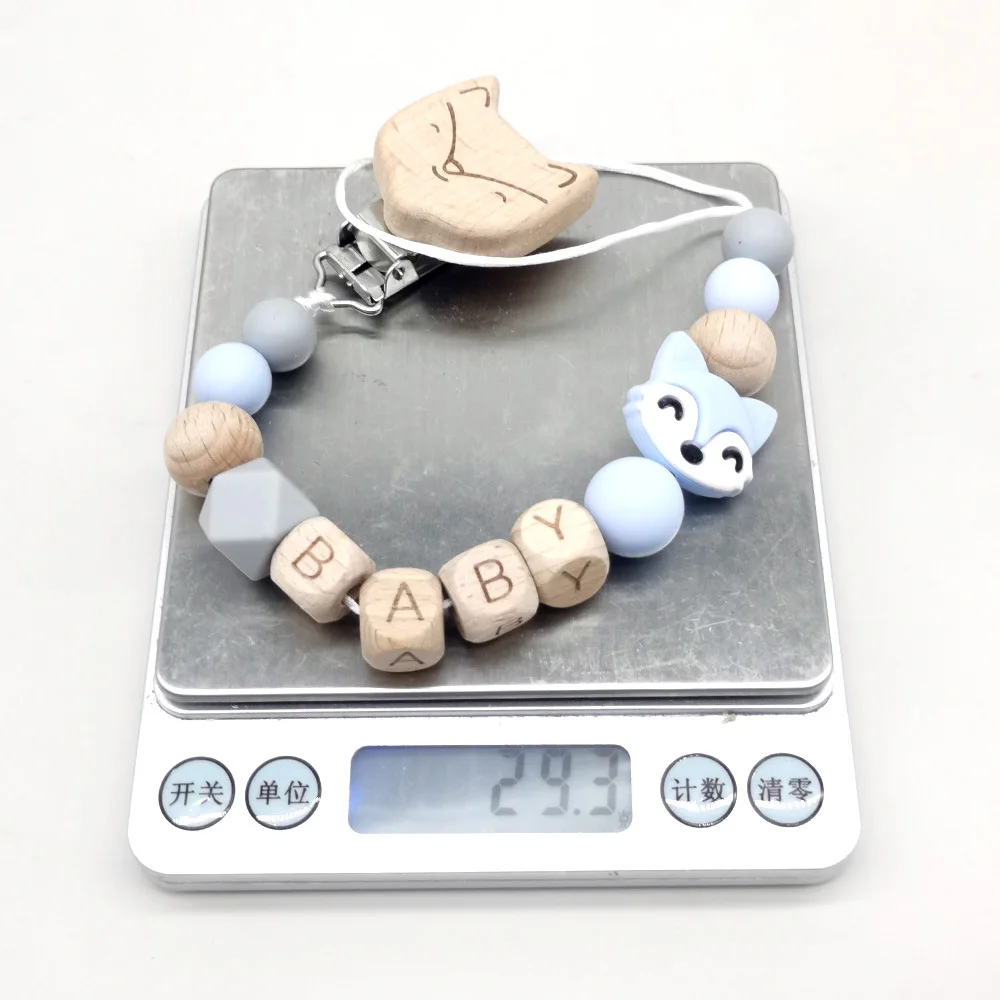 مشابك لهاية ذات طابع ثعلب بألوان نابضة بالحياة، حامل باسي للأطفال، تصميم عملي رائع للرضع