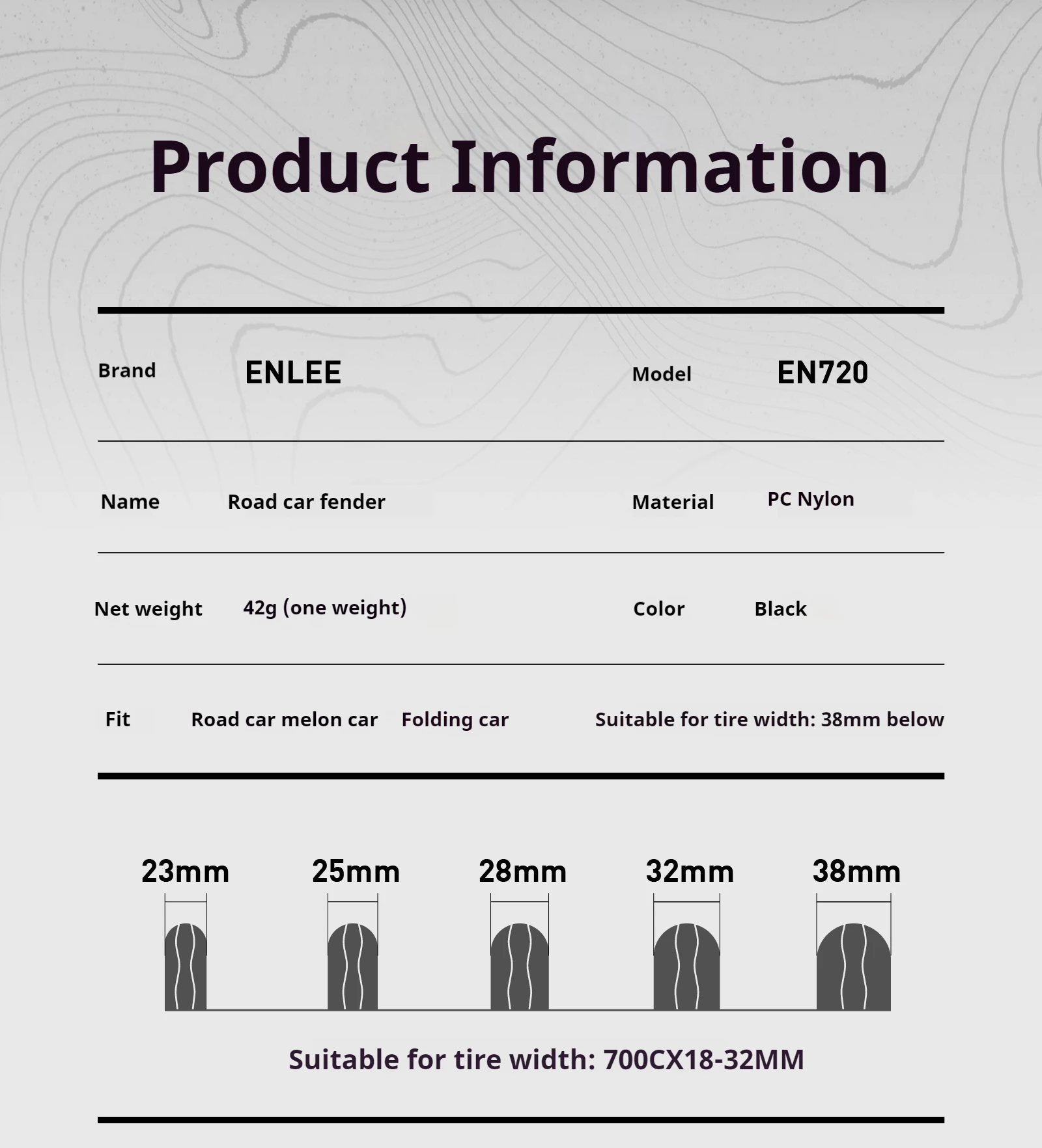 ENLEE Rennrad Kotflügel Melone Auto Kies Fahrrad Schnelle Entfernung Und Erweiterte Getriebe Regen Bord Kann Angepasst Werden 700C Schlamm Entfernung – Detail 3