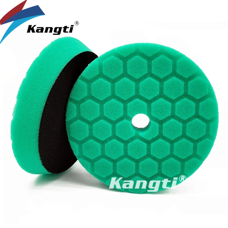 

Kangti 5"/6" Car Sponge Buffing Polishing Pad Hook&Loop Backer For DA/RO/GA Car Buffer Polisher