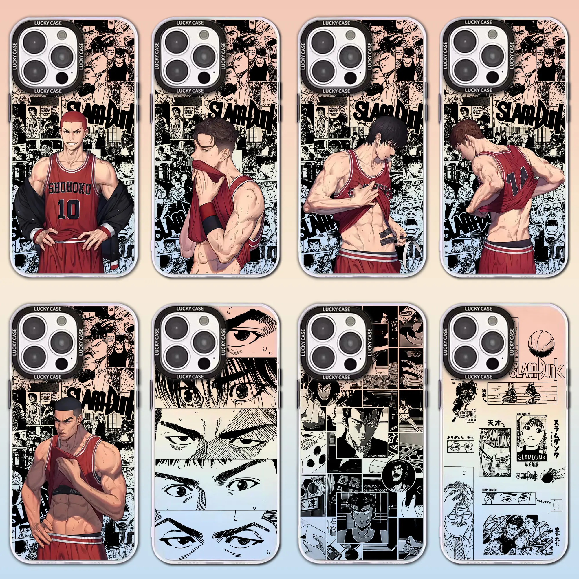 Slam Dunk Japan Comic Phone Case for OPPO Realme 3 5 7 9i 10 11 Pro C12 C15 C20 C31 C33 C35 5G Matte Aurora Laser Gradient Cover