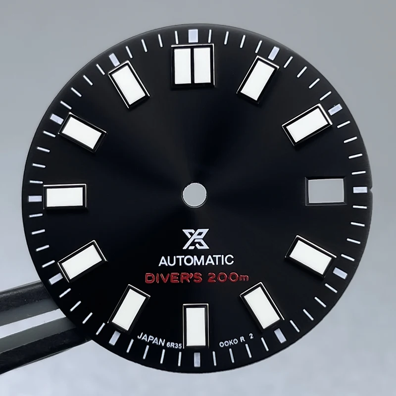 28.5mm NH35 Dial No Logo Sunray 62MAS Prospex Green Luminous Suitable For NH34N/H36 Modified Replacement Parts NH35 Watch Dial