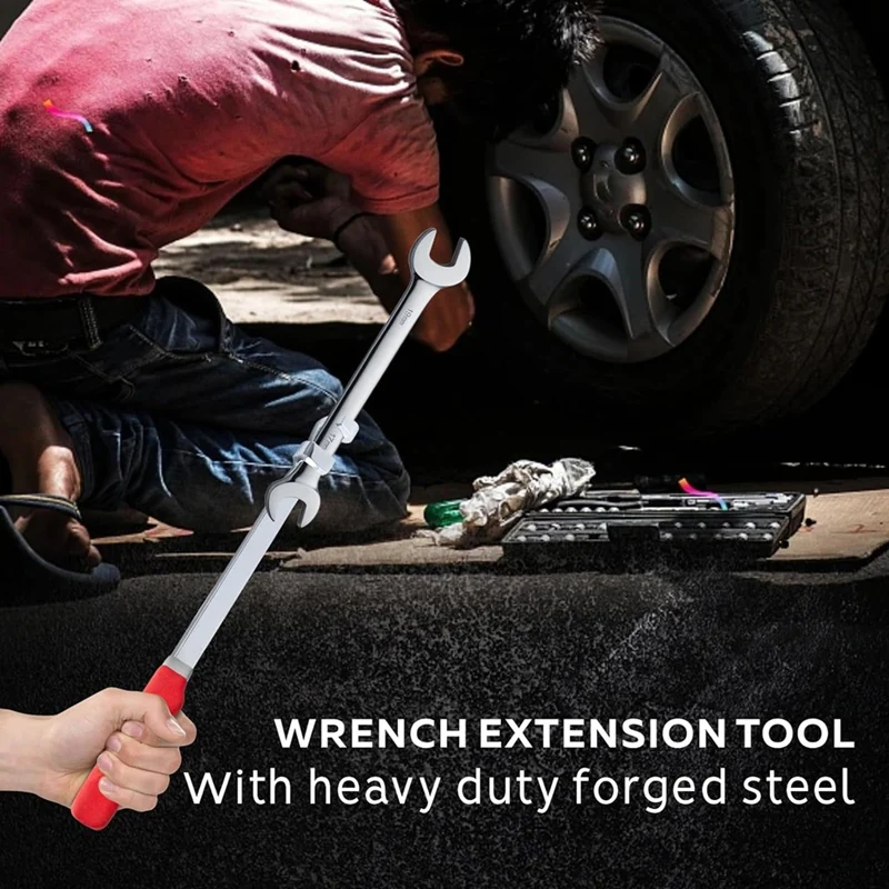 Wrench Extender Tool Bar,Torque Adaptor Wrench Extension,Extra-Long 15 Inch Wrench Extension For Maximum Leverage