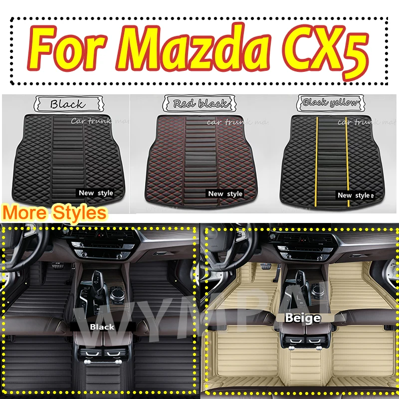 

Роскошные автомобильные коврики на заказ для Mazda CX5 2017 2018 2019 2020 2021, авто роскошные кожаные мужские и женские автомобильные коврики с полным покрытием