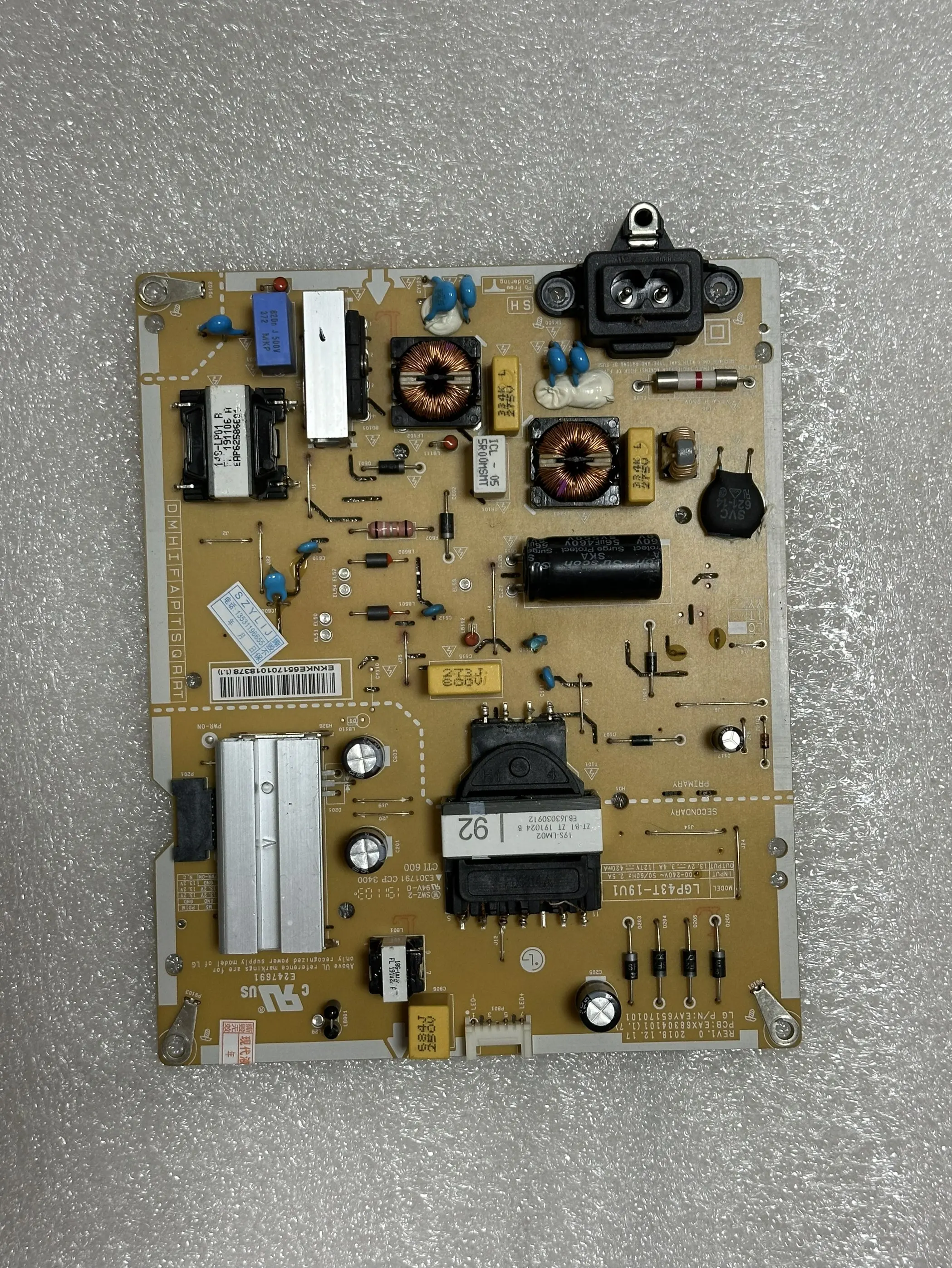

Original 43LG73CMECA power boards LGP43T-19U1 EAX68304101 EAY65170101 in stock