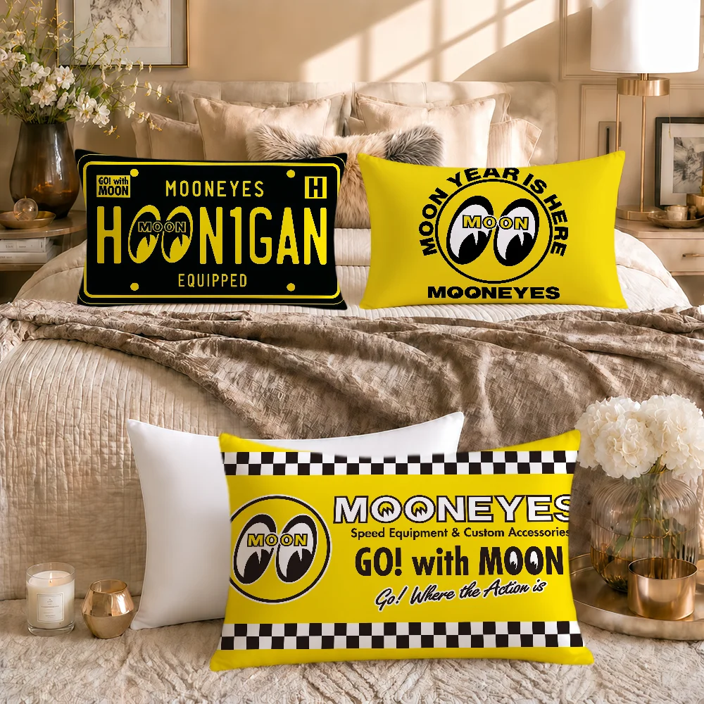 Modischer klassischer Vintage-Kunst-Mooneyes-Kissenbezug, weicher rechteckiger Kissenbezug für Zuhause, Sofa, Wohnzimmer, Dekoration, Schlafsaal, Nachttisch, Hogar-Kissenbezug, Geschenk