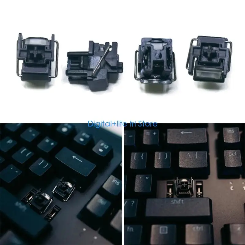 E06D 4PCS Keyboards Switches Replacement Opt Linear Clicky Hot Swappable for Fast 1.5mm Actuation and Durability Build