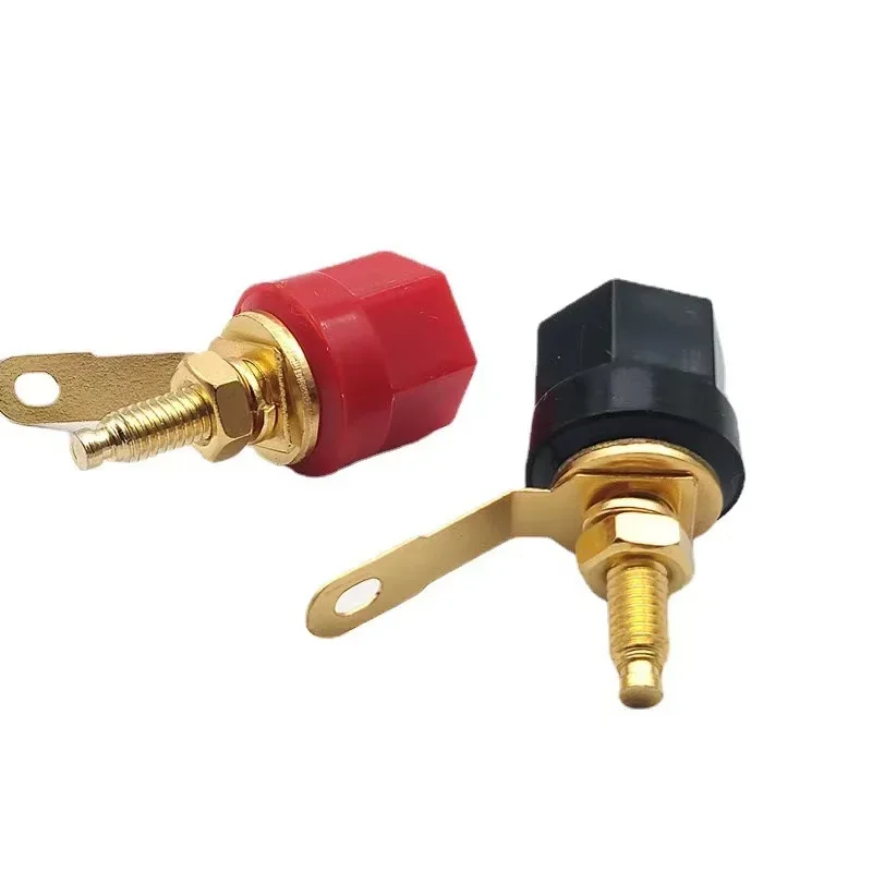 10PCS Gold Plated Amplifier Speaker Terminal Binding Post Banana Plug Socket Connector Suitable for 4mm banana plugs