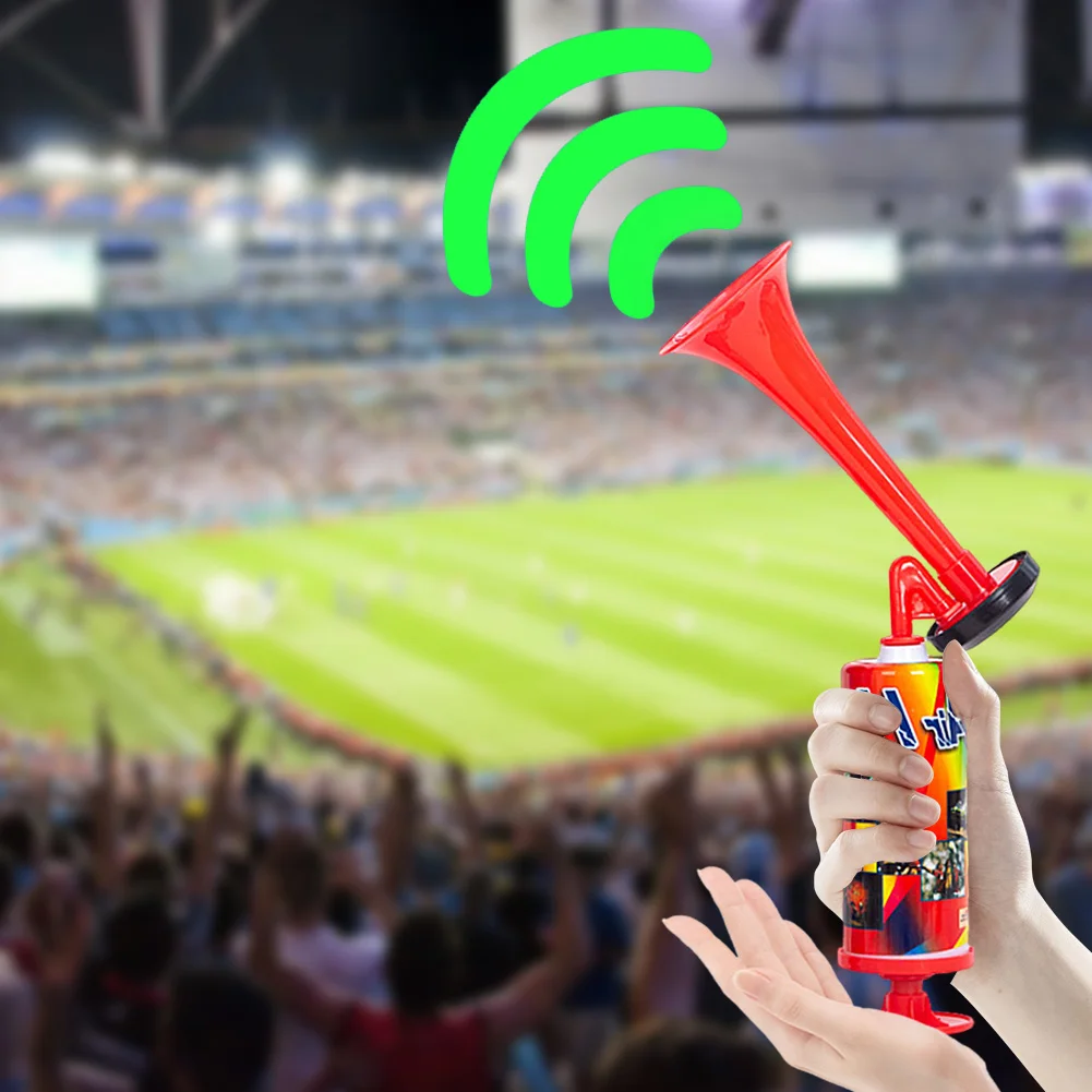 Football Stadium Horn with Loud Voice Mini Handpush Pump Air Horn Portable Air Pump Horn for Football Sport Event