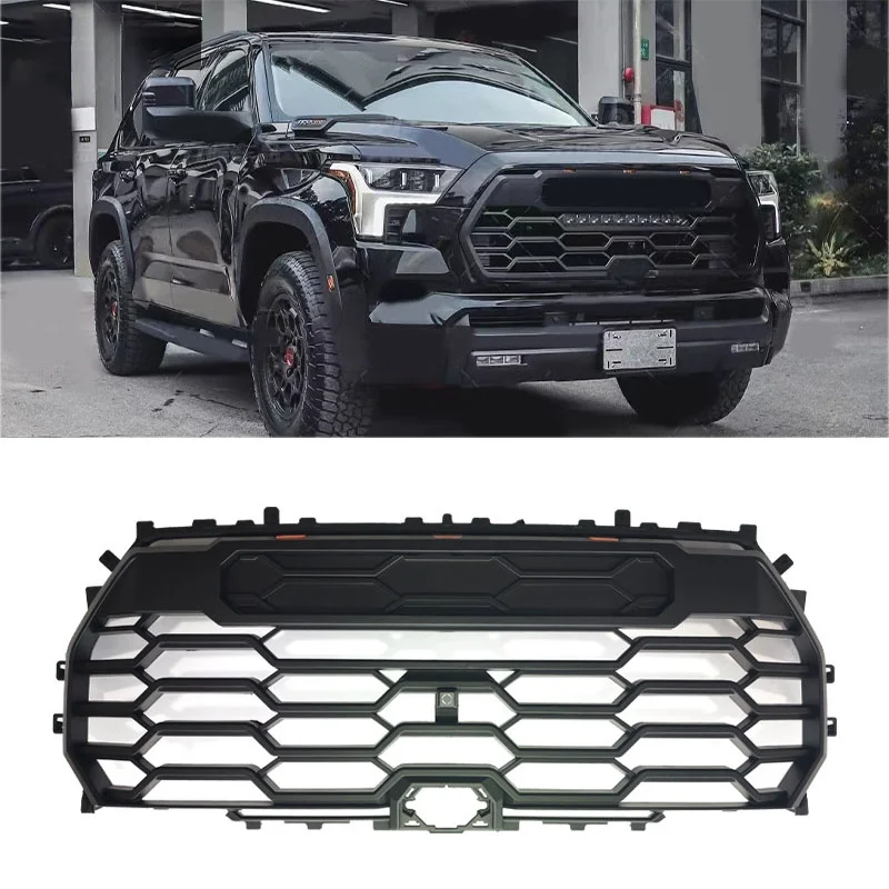 Racing Grills For 2023 2024 2025 Toyota Sequoia Modified Trd Pro Style Front Grille Without Lettering Car Accessories