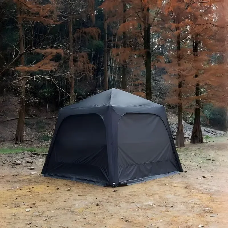 Automatic Inflatable Canopy, Instant Setup, Thick Silver-Coated Sun Shelter, Camping UV & Rain Protection, No Assembly Tent